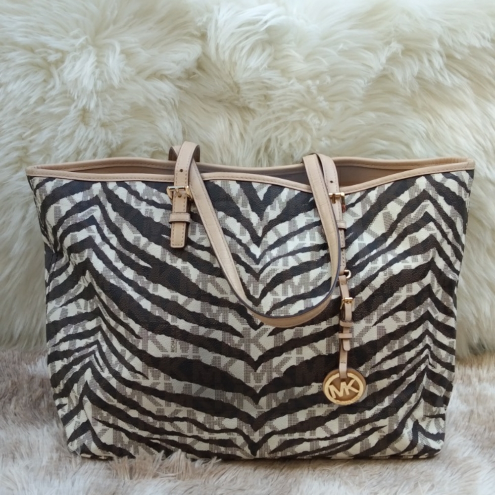 Michael Kors Zebra Print Tote - Picture 3 of 11